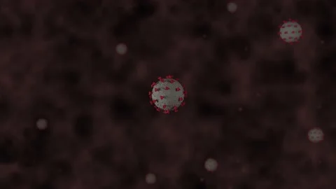 Coronavirus rotatong loop 3D animation. Video stock 153498025
