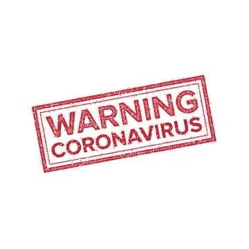 Coronavirus rubber texture vector stamp Stock Illustration