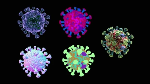 Coronavirus  (SARS-CoV-2) realistic 3d animation isolated. Stock Footage 126321437