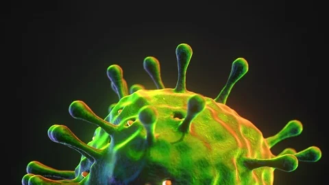 Coronavirus Sars Virus Epidemic 3d Illustration Seamless Loop Animation Video stock 123701272