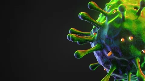 Coronavirus Sars Virus Epidemic 3d Illustration Seamless Loop Animation Video stock 123701507