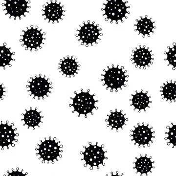 Coronavirus seamless background pattern Illustrazione stock