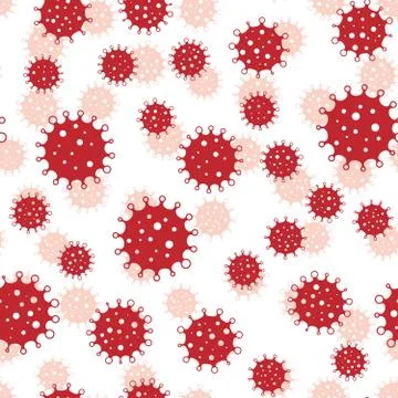 Coronavirus seamless background pattern Stock Illustration