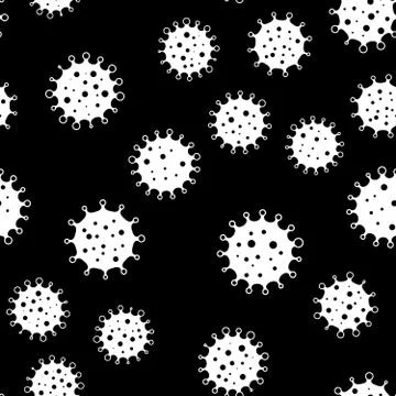 Coronavirus seamless background pattern Stock Illustration
