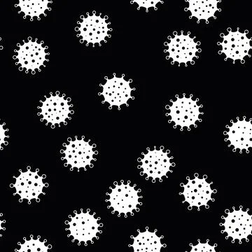 Coronavirus seamless background pattern Illustrazione stock