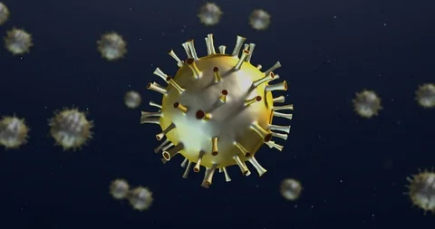 Coronavirus. Seamless loop. Includes in-file luma matte. Stock Footage 123622163