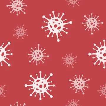Coronavirus seamless pattern. 2019-nCoV. Covid-19. Epidemy background, texture Stock Illustration