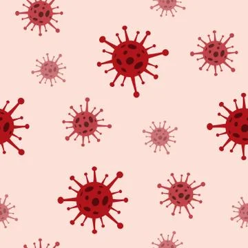 Coronavirus seamless pattern. 2019-nCoV. Covid-19. Epidemy background, texture Stock Illustration