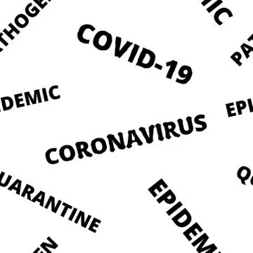 Coronavirus seamless pattern. 2019-nCoV. Covid-19. Epidemy background, texture Stock Illustration