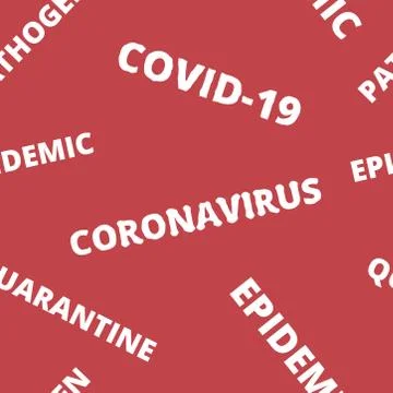 Coronavirus seamless pattern. 2019-nCoV. Covid-19. Epidemy background, texture Stock Illustration