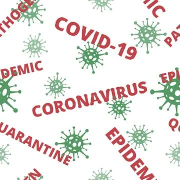 Coronavirus seamless pattern. 2019-nCoV. Covid-19. Epidemy background, texture Stock Illustration