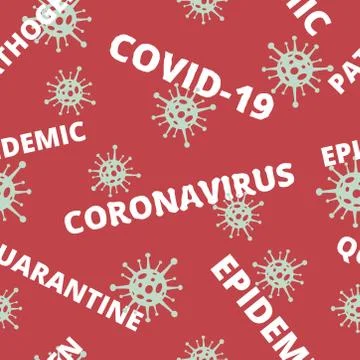 Coronavirus seamless pattern. 2019-nCoV. Covid-19. Epidemy background, texture Stock Illustration