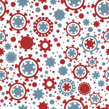 Coronavirus seamless pattern Stock Illustration