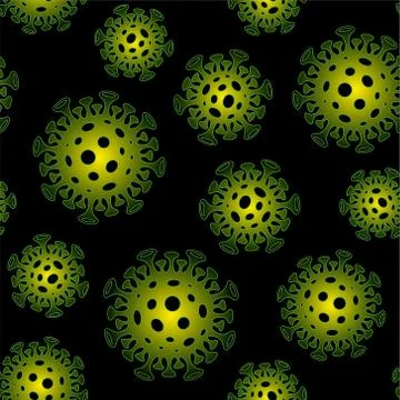 Coronavirus seamless pattern. 스톡 일러스트