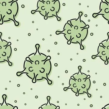 Coronavirus seamless texture Stock Illustration