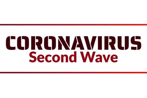 Coronavirus second wave concept. COVID-19, or 2019-nCoV acute respiratory Stock Illustration