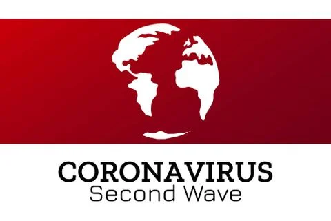Coronavirus second wave concept. COVID-19, or 2019-nCoV acute respiratory Stock Illustration