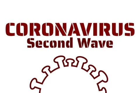 Coronavirus second wave concept. COVID-19, or 2019-nCoV acute respiratory Stock Illustration