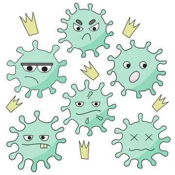 Coronavirus set Stock Illustration