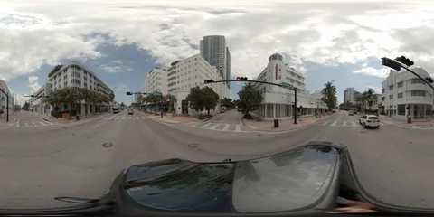 Coronavirus shut down Covid 19 Miami Beach Collins Avenue 動画素材 127840358