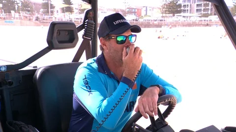 Coronavirus shuts down Bondi Beach in Australia during global COVID 19 Pandemic Stock Footage 129647936