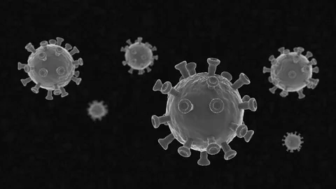 Coronavirus simulation Stock Footage 127796944