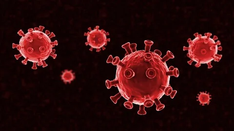 Coronavirus simulation Stock Footage 127796957