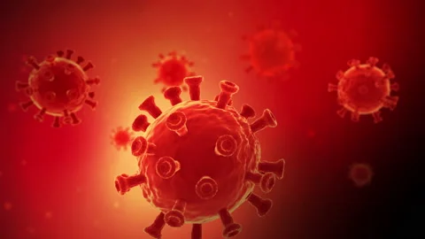 Coronavirus simulation Stock Footage 131345320