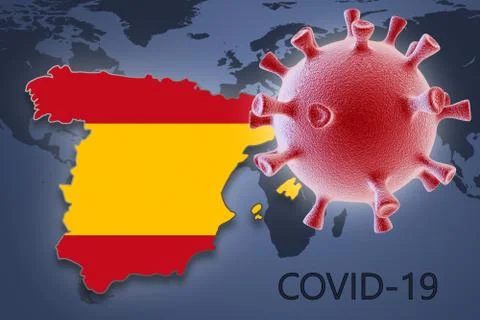 Coronavirus in Spain Stock Illustration