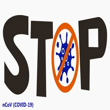 Coronavirus STOP  icon. SARS-CoV-2 infection. Stock Illustration