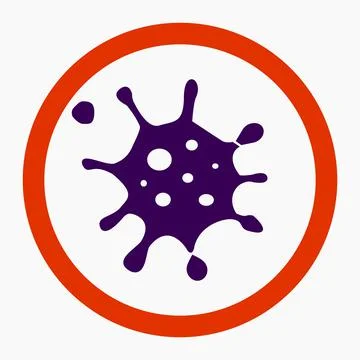 Coronavirus STOP icon. SARS-CoV-2 infection. Stock Illustration