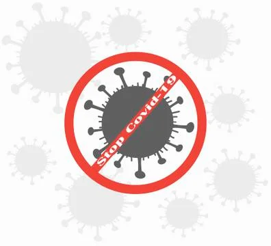 Coronavirus stop icon vector - world coronavirus pandemic Stock Illustration