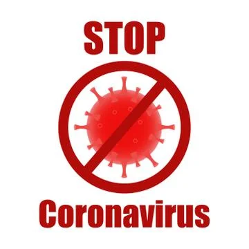 Coronavirus Stop poster Stock Illustration