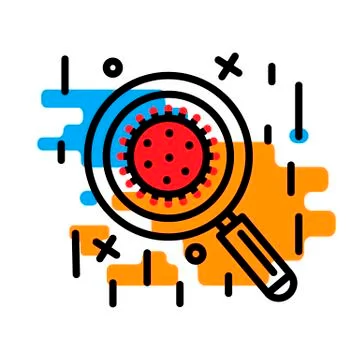 Coronavirus study. Virus spread. Coronavirus infection Stock Illustration