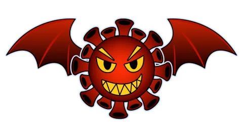 Coronavirus stylized bat. Stock Illustration
