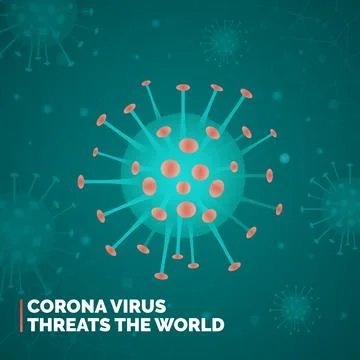Coronavirus stylized view, vector illustration Stock Illustration