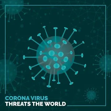 Coronavirus stylized view, vector illustration Stock Illustration