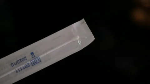 Coronavirus swab test sample package. Self isolate in Hotel. Stock Footage 151710331