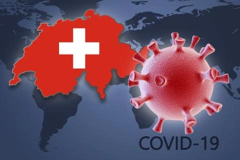 Coronavirus in Switzerland Stock Illustration