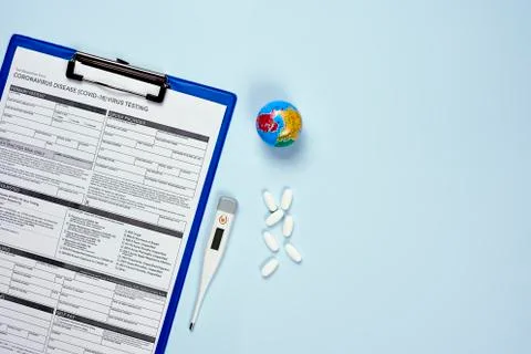 Coronavirus test form Stock Photos