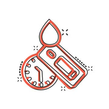 Coronavirus test icon in comic style. covid-19 cartoon vector illustration on Ilustración de archivo