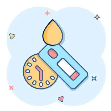 Coronavirus test icon in comic style. covid-19 cartoon vector illustration .. Ilustração Stock