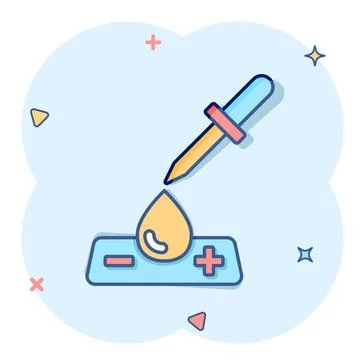 Coronavirus test icon in comic style. covid-19 cartoon vector illustration .. Illustrazione stock