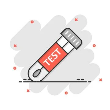 Coronavirus test icon in comic style. covid-19 cartoon vector illustration .. Ilustración de archivo