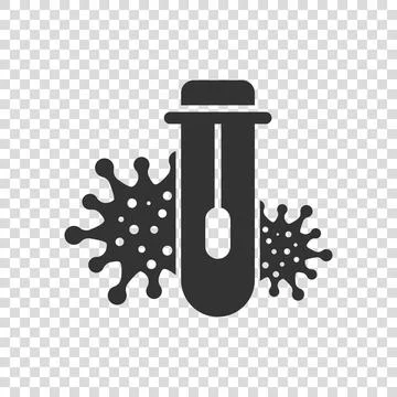 Coronavirus test icon in flat style. covid-19 vector illustration on isolated イラスト素材