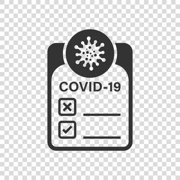 Coronavirus test icon in flat style. covid-19 vector illustration on isolated Illustration