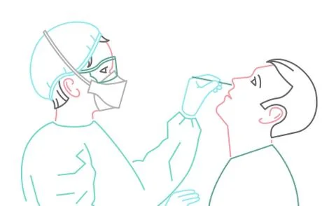 Coronavirus test image Stock Illustration