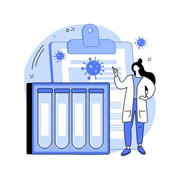 Coronavirus test kit abstract concept vector illustration. Stock Illustration