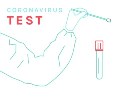 Coronavirus test poster Stock Illustration