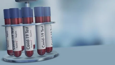 Coronavirus test tubes Stock-Illustration